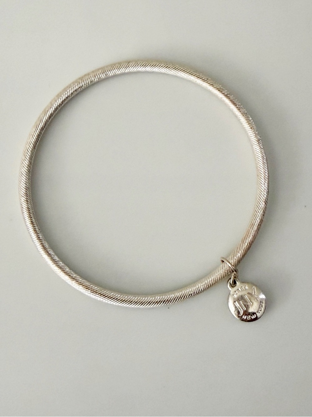 Jones New York Sliver Tone Minimalist Bangle Bracelet